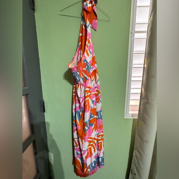 Printed Halter Top Dress - Picture 2 of 3